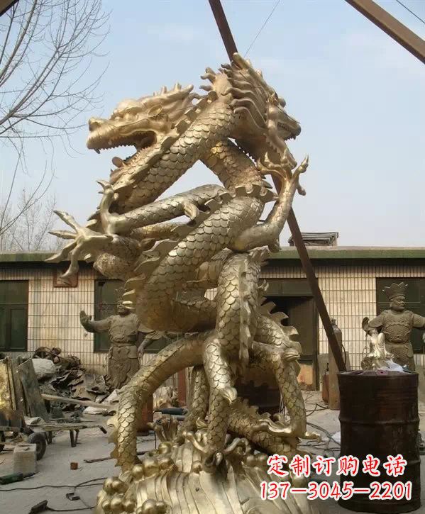 河南双龙铜雕