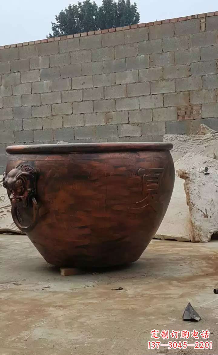 河南水缸铜雕