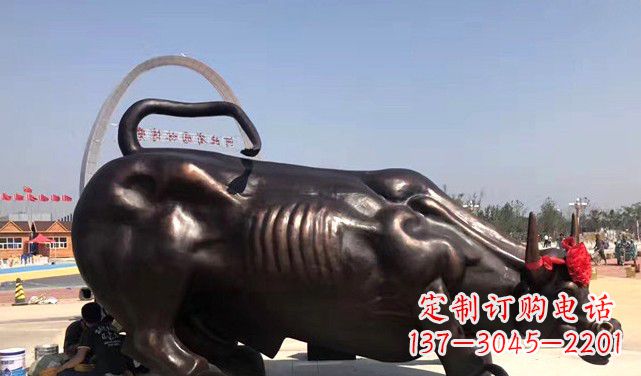 河南水牛铜雕