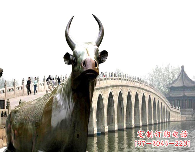 河南水牛铜雕景观