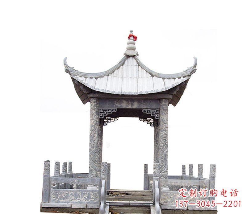 河南四角仿古石凉亭石雕