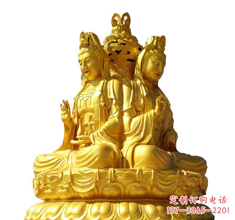 河南四面观音菩萨铜像