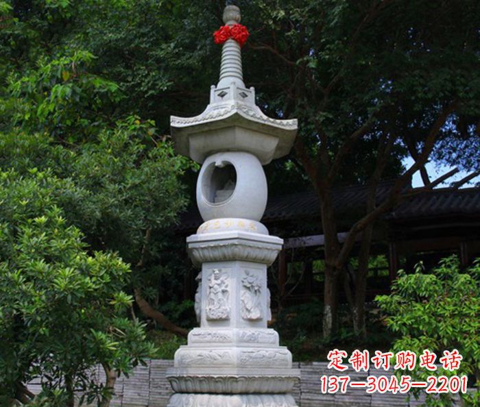 河南寺庙景观舍利塔石雕 (2)