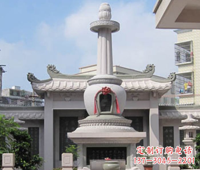 河南寺庙景观舍利塔石雕 (4)