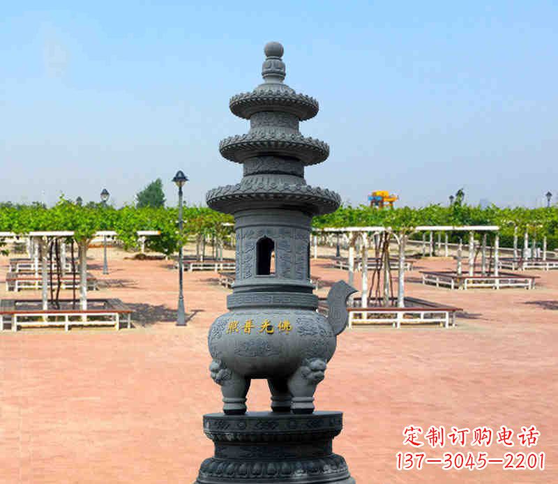 河南寺庙塔铜雕香炉