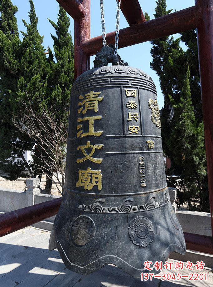 河南寺庙铜钟雕塑 (5)
