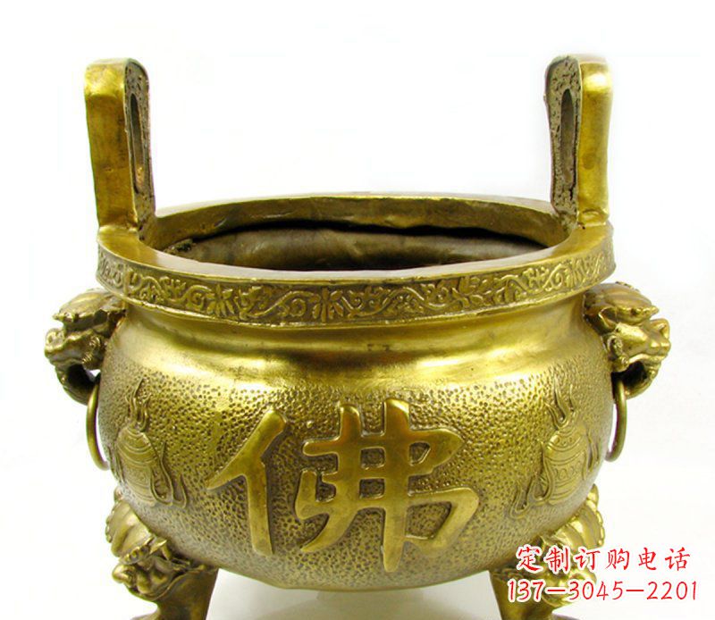 河南寺庙香炉铜雕 (6)
