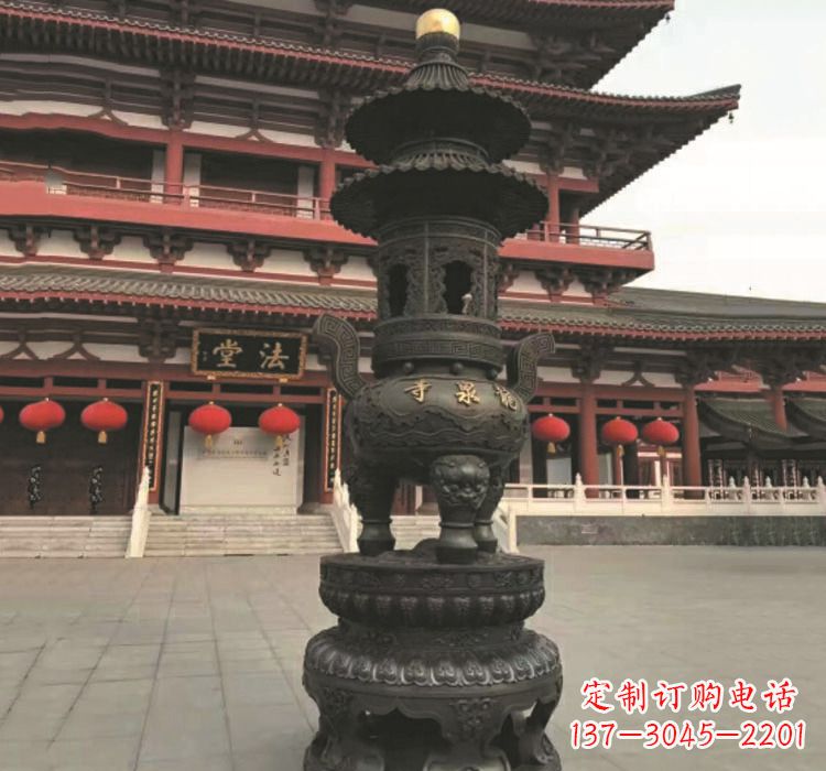 河南寺庙香炉铜雕222