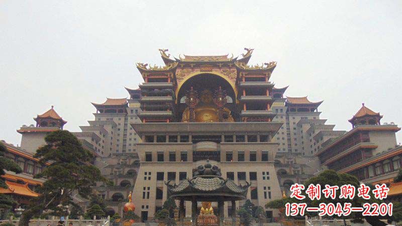 河南寺庙圆香炉铜雕