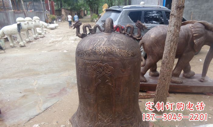 河南寺庙铸铜钟铜雕 (3)