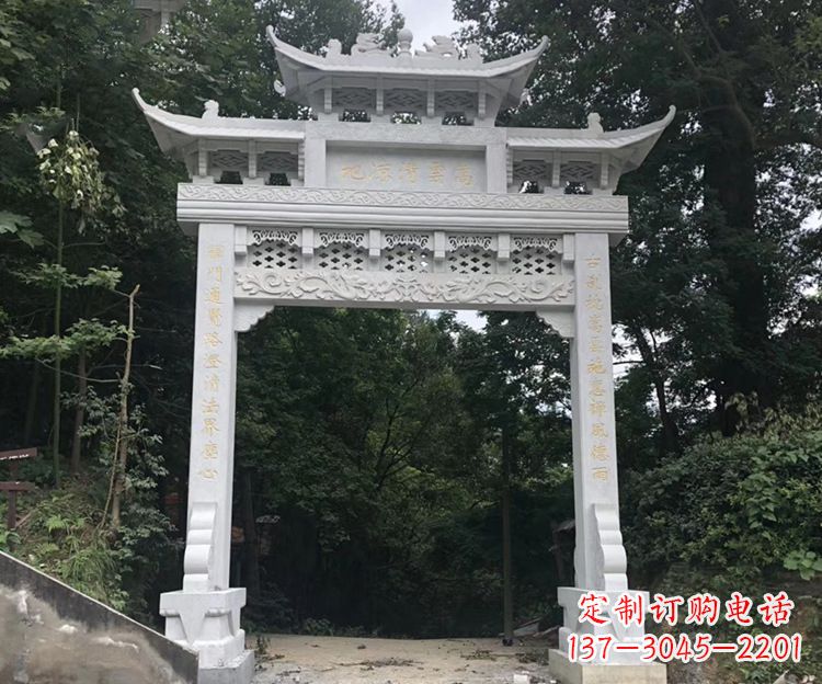 河南寺院牌坊石雕