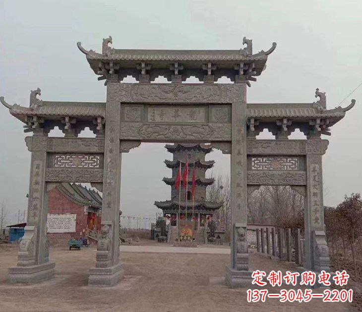 河南寺院石牌坊