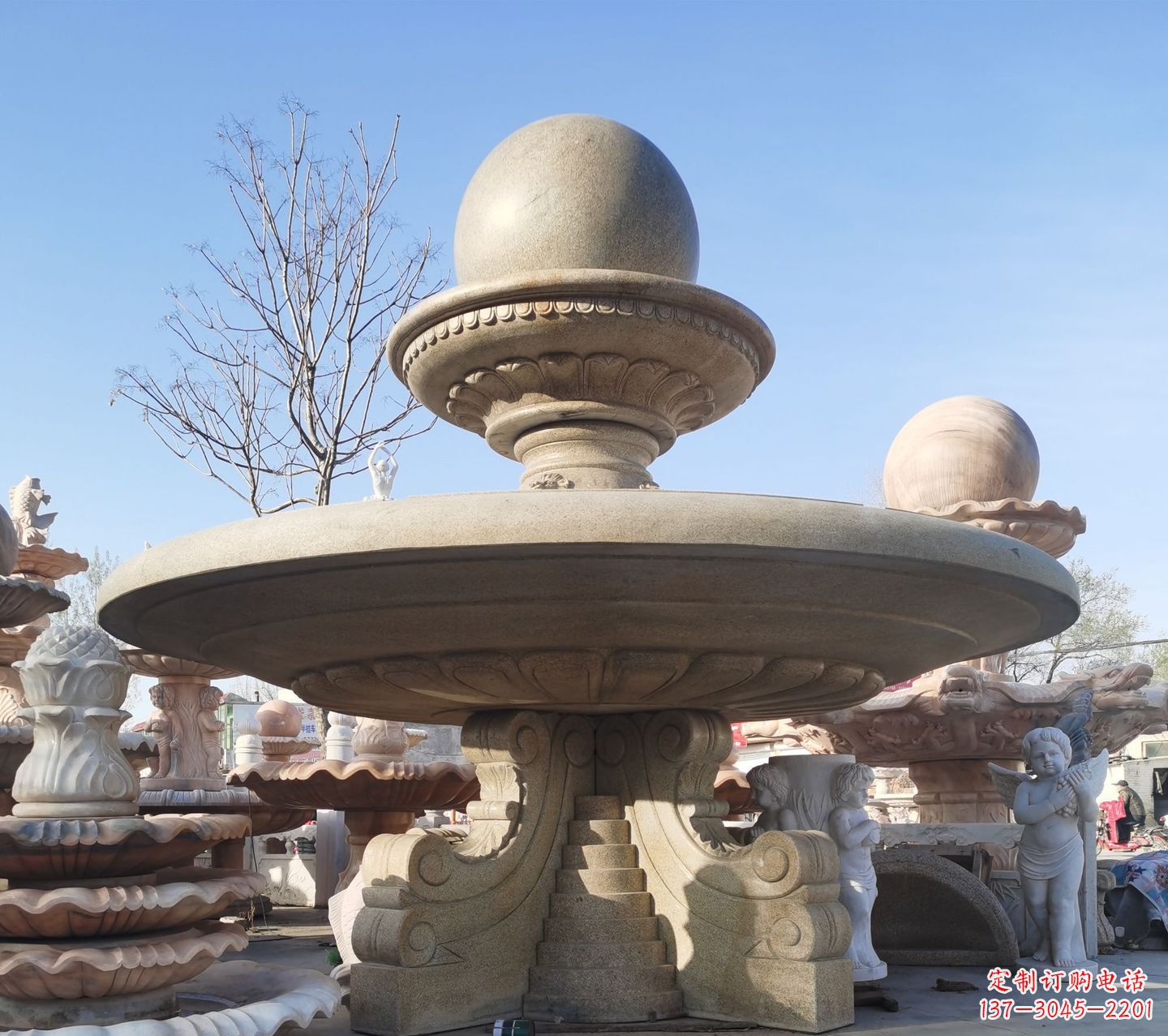 河南松香玉大理石风水球