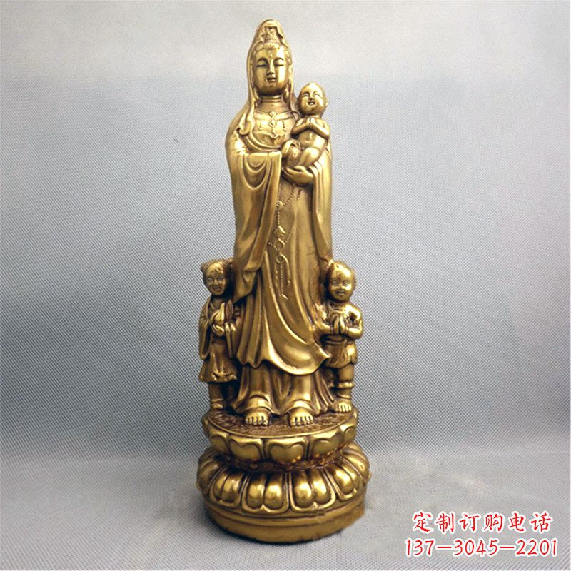 河南送子观音纯铜雕塑