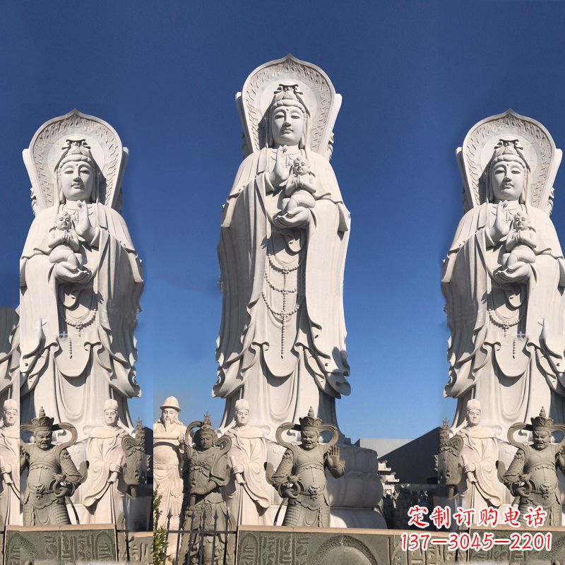 河南送子观音大型石雕塑