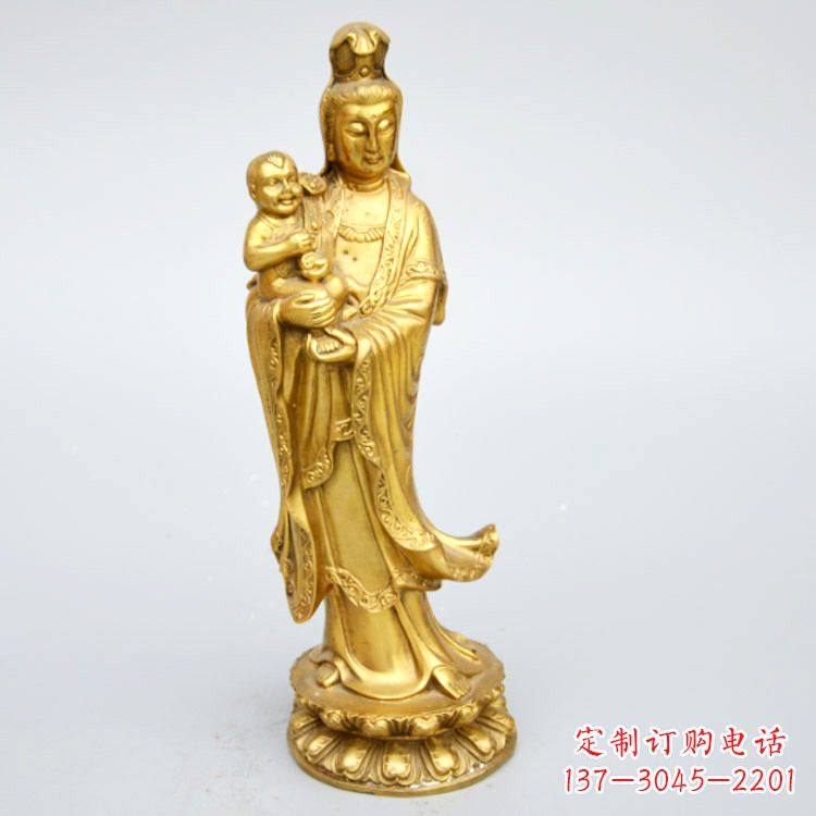 河南送子观音铜雕