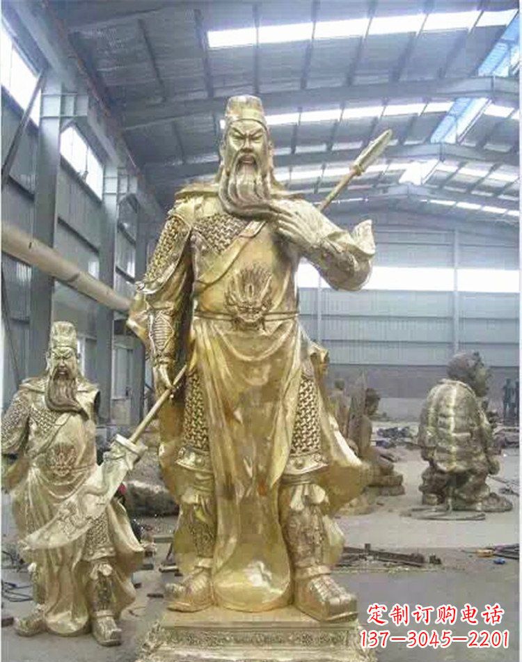 河南提刀关公武财神雕塑