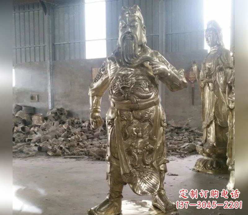 河南提刀关公武财神铜雕