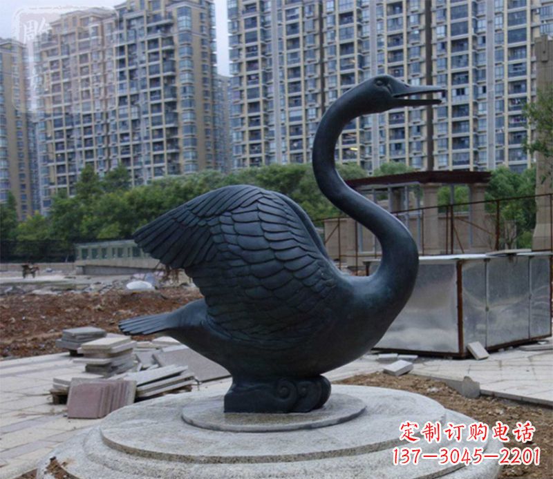 河南天鹅动物铜雕