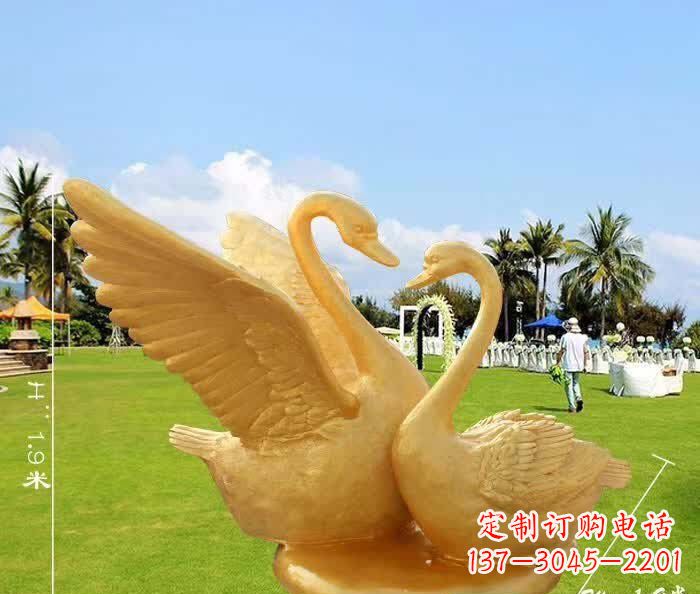 河南天鹅铜雕
