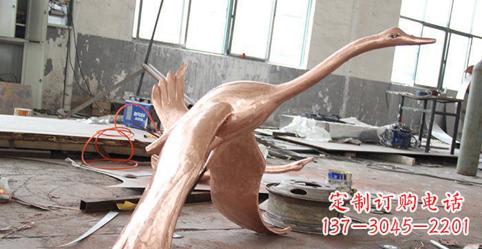 河南天鹅铸铜动物铜雕