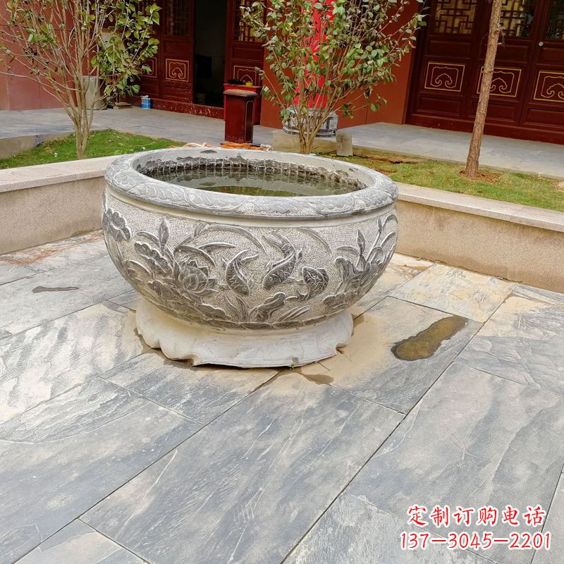 河南庭院水缸石雕