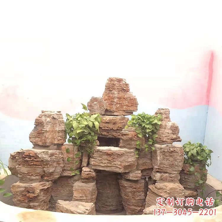 河南庭院园林假山鱼池