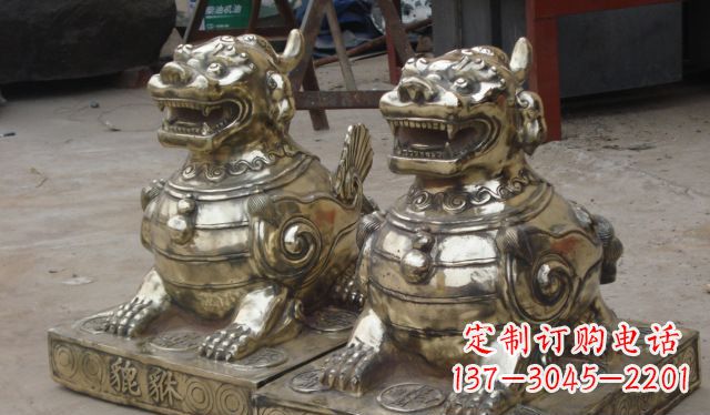 河南庭院招财貔貅动物铜雕