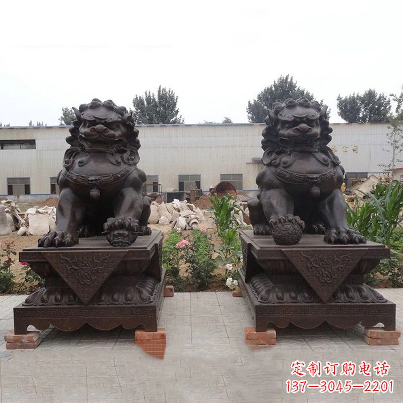 河南铜雕北京狮子