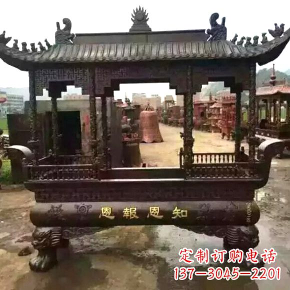 河南铜雕纯铜香炉