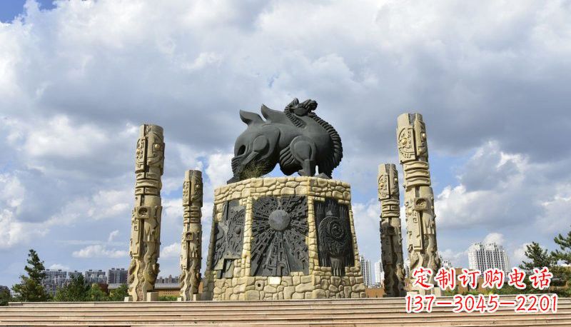 河南铜雕大型骆驼广场动物雕塑