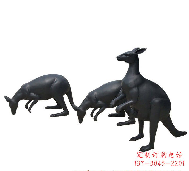 河南铜雕袋鼠雕塑