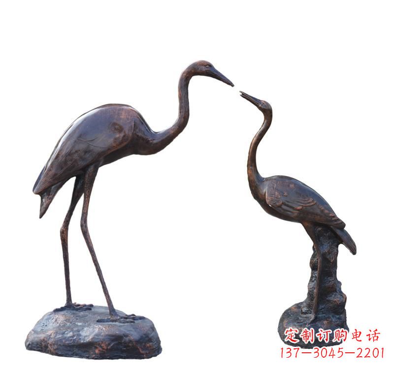 河南铜雕动物仙鹤