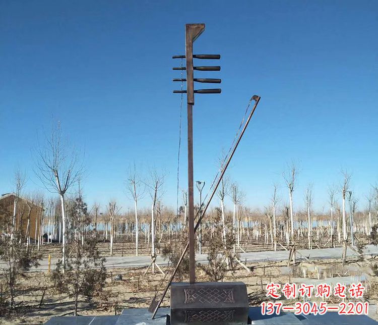 河南铜雕二胡景观雕塑