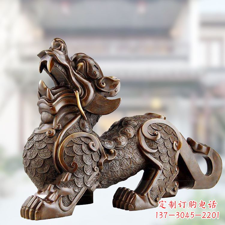 河南铜雕仿古辟邪貔貅