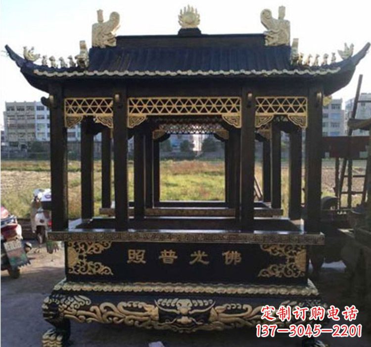 河南铜雕佛光普照香炉