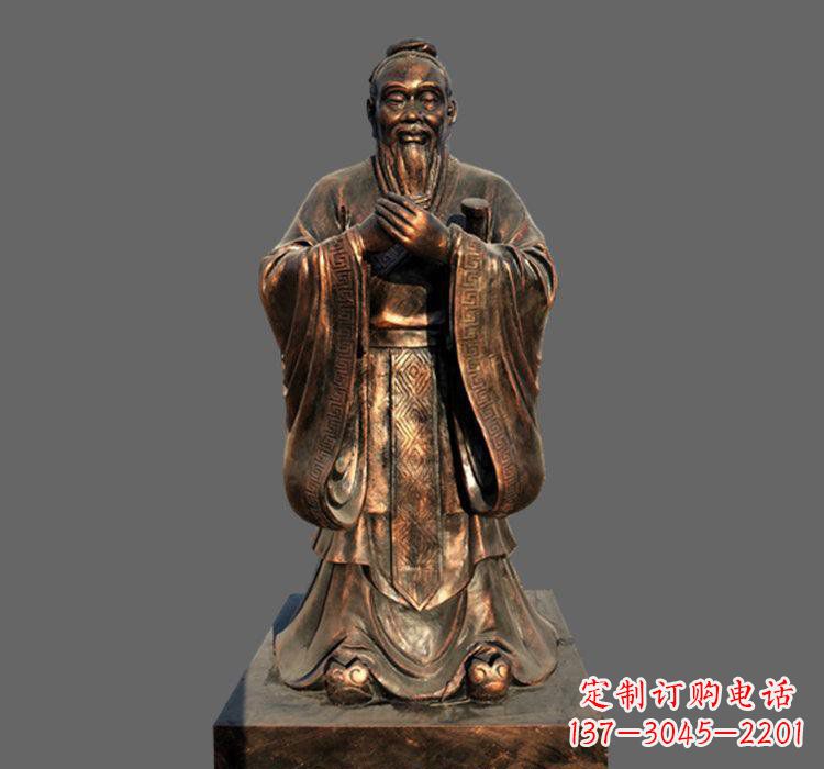 河南铜雕古代名人孔子