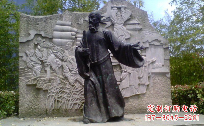 河南铜雕古代名人雕塑