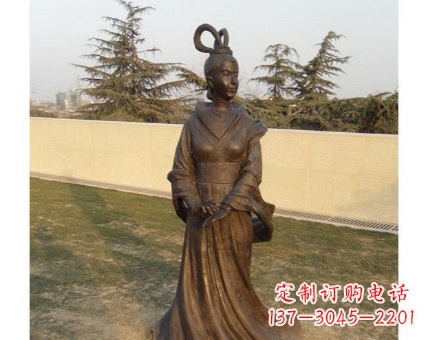 河南铜雕古代美女人物雕塑