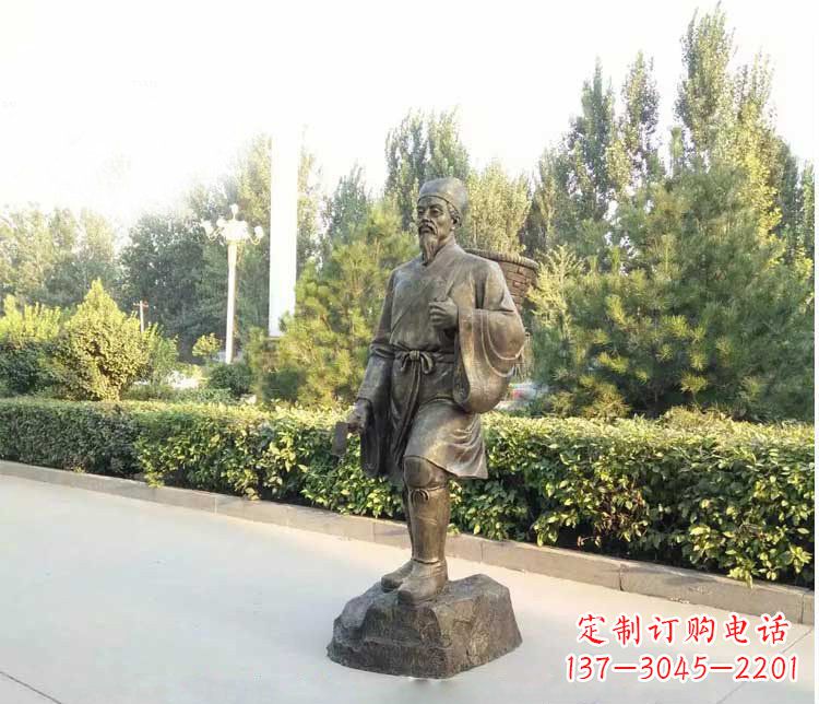 河南铜雕古代名医李时珍雕塑