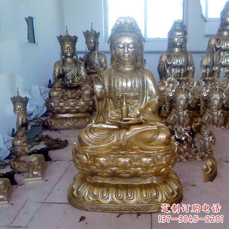 河南铜雕观音雕塑