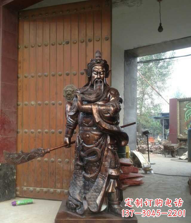河南铜雕关公像