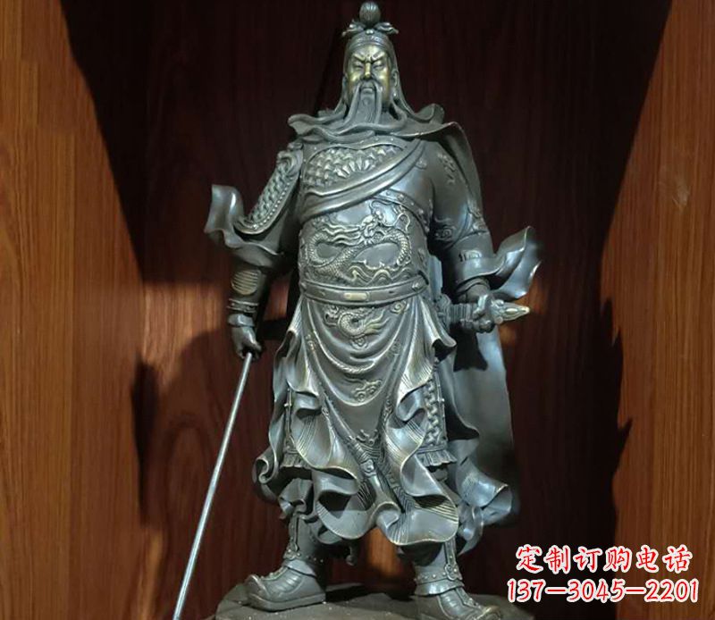 河南铜雕关公人物雕塑
