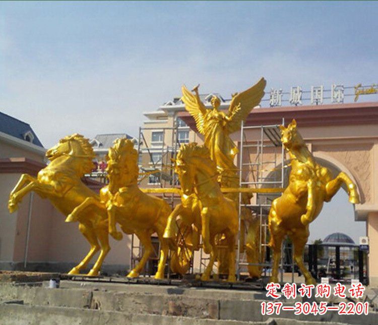 河南铜雕广场阿波罗战马雕塑