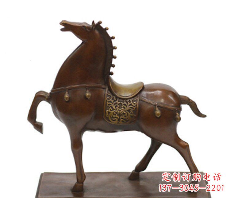 河南铜雕广场动物马雕塑摆件