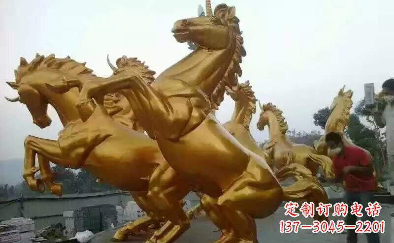 河南铜雕广场飞马雕塑