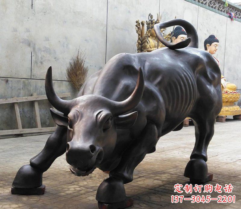 河南铜雕广场华尔街动物牛 (2)