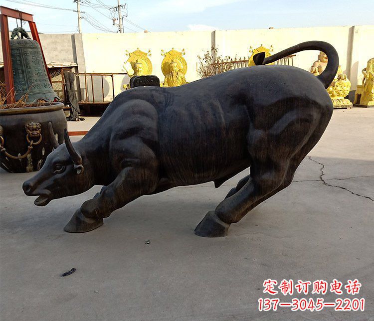 河南铜雕广场水牛动物雕塑 (2)