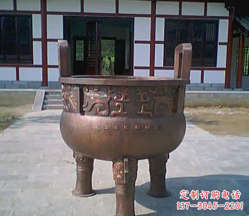 河南铜雕广场圆形香炉