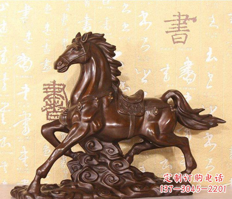 河南铜雕户外园林动物马雕塑